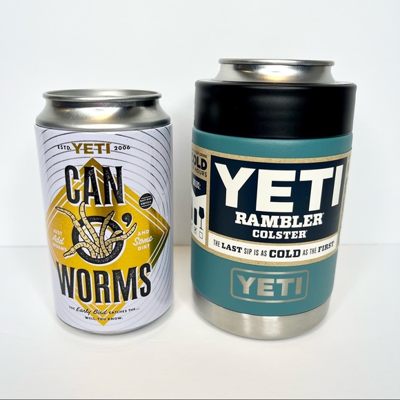 YETI River Green Can Insulator Colster Can of Worms RETIRED